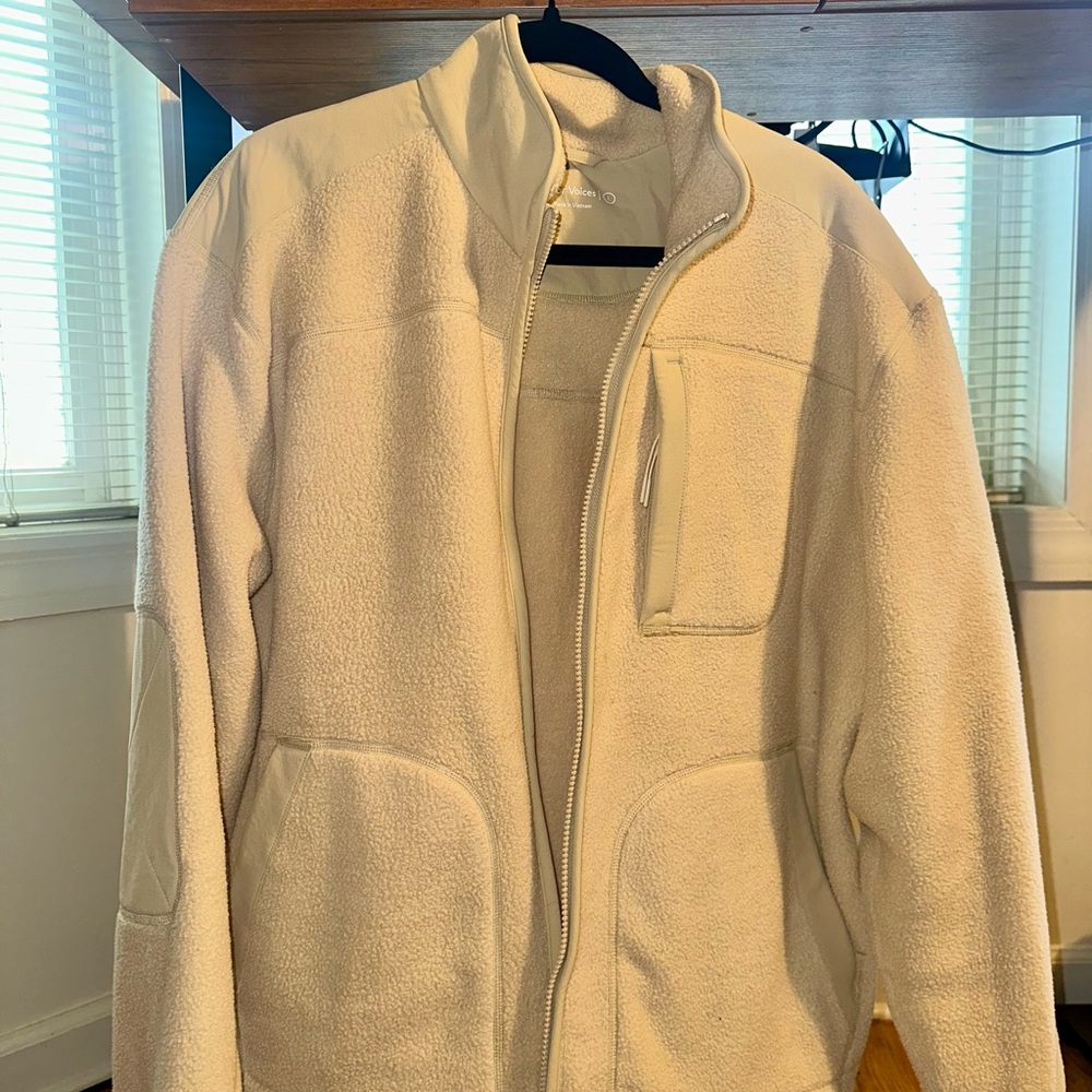Outdoor Voices Cream Fleece Jacket